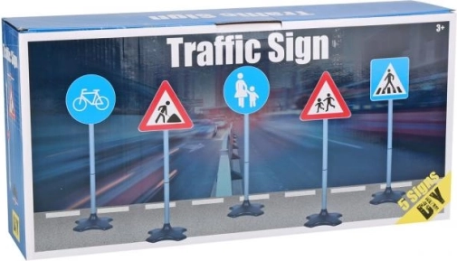 Gyermek közlekedési táblák készlete 81 cm – 5 db