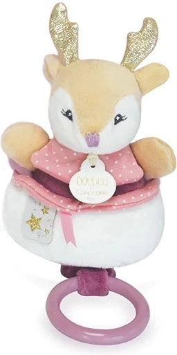 Doudou plüss zenei játék babáknak 20 cm