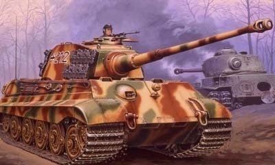 Műanyag Tiger II Ausf. B harckocsi makett