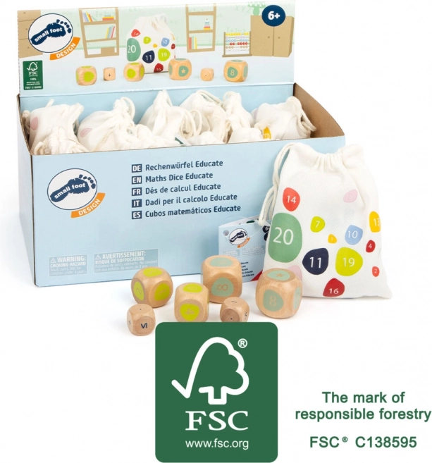 Oktató számolókockák FSC fából 12 db – small foot