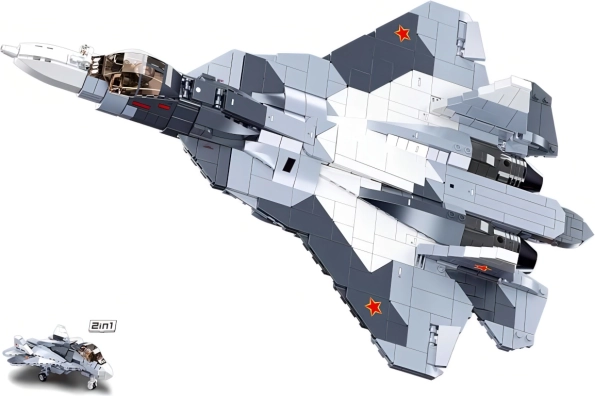Sluban Model Bricks SU-57 sugárhajtású vadászgép 2 az 1-ben építőkészlet
