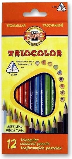 Háromszög alakú színesceruzák TRIOCOLOR 18 db