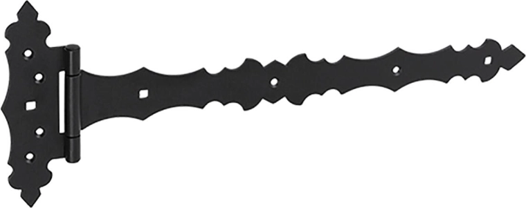 Díszes ajtózsanér 400 × 30 × 170 × 2,5 mm, fekete