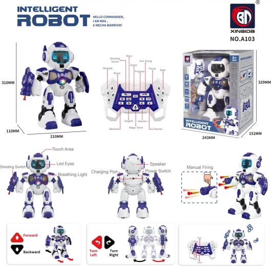 Interaktív robot lövési funkcióval A08