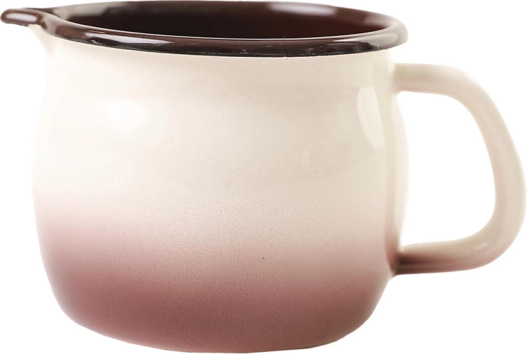 Zománcozott kiöntős bögrét 0,8 l Capuccino, átmérő 10 cm