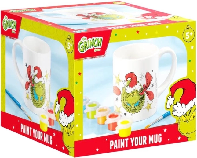 Kifestős bögre GRINCH – saját dekorációs készlet