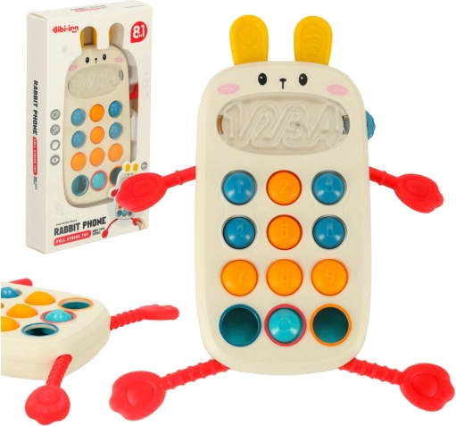 Érzékszervi telefon–rágóka babáknak Bibi-inn