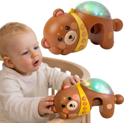 Woopie Baby mackós éjszakai projektor dallamokkal kiságyba
