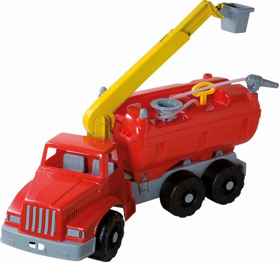 Androni Giant Trucks tűzoltóautó emelőkosárral és működő vízsugárral
