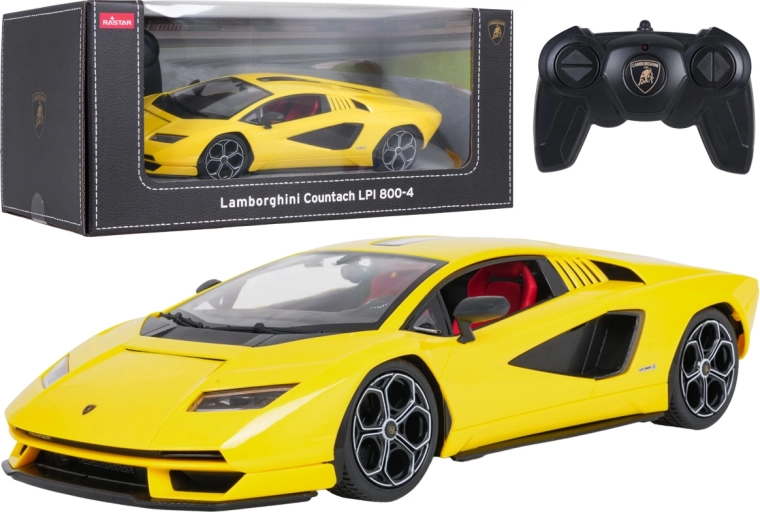 Rastar távirányítós Lamborghini Countach LPI 800-4 autó, sárga, 1:16