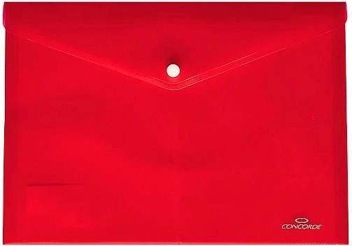 CONCORDE A5 pattintós, átlátszó piros irattartó mappa