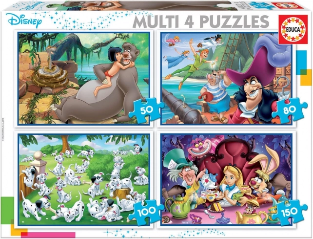 Educa Puzzle Disney Mesék 4 az 1-ben