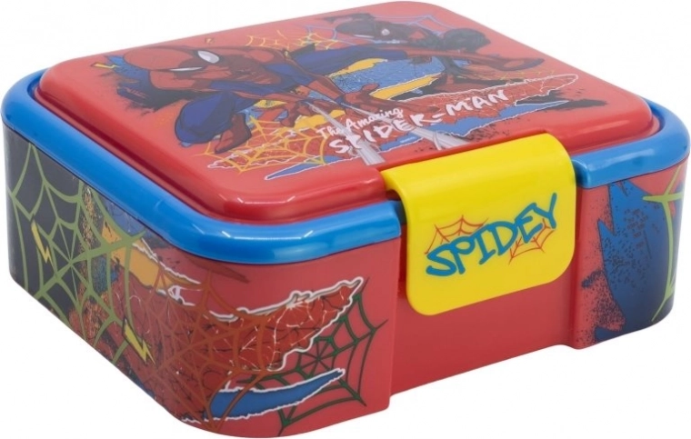 SPIDER-MAN uzsonnás doboz, 3 rekesszel