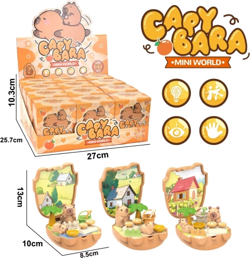 Kapibara figura dobozban – 10 cm-es szett