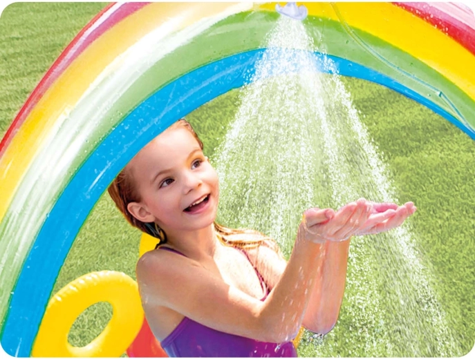 Szivárvány alakú zuhanyív felfrissüléshez