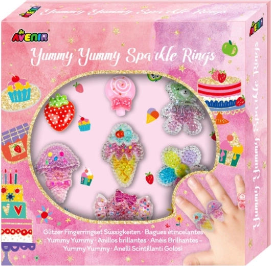 Csillogó Smakołykik gyűrűk – 7 darabos készlet