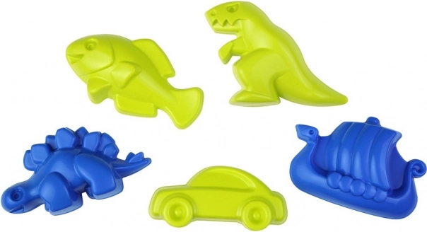 Homokozó formák dinoszaurusszal, 5 darab