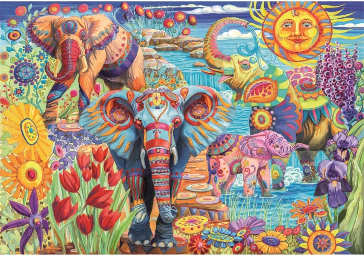 Elefántkarnevál puzzle 500 darab