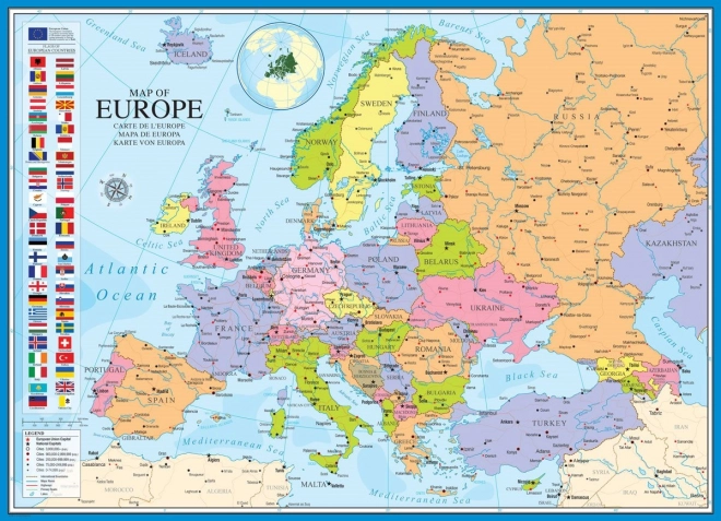 EUROGRAPHICS Európa térképe kirakó 1000 darab