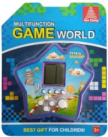 Elektronikus zsebjáték Tetris csillag lila