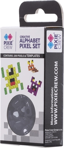 Pixie Crew tematikus kis pixelekből álló készlet betűkkel és jelekkel