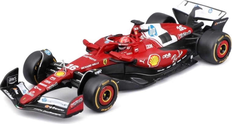 Bburago F1 modell akril dobozban Ferrari SF-25 (2025) Charles Leclerc 1:43