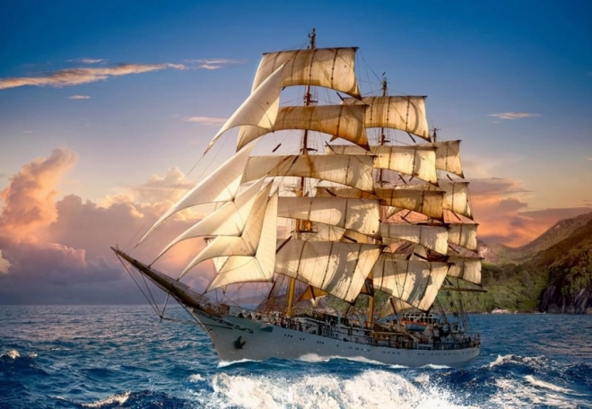 1500 darabos puzzle Alkonyati hajózás