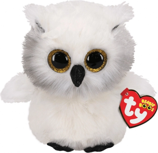 TY Beanie Boos maszkot - Austin bagoly 24 cm fehér