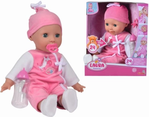 Laura baba gyerek gügyögő hangokkal 38 cm