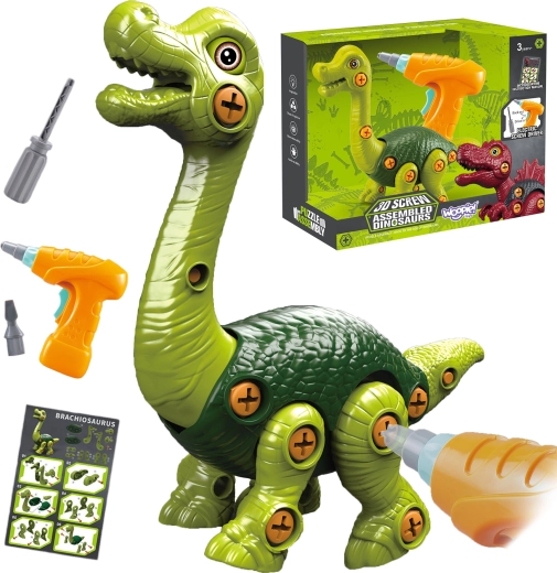 Woopie csavarozható brachiosaurus építőjáték fúrógéppel