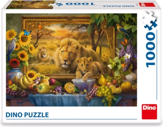 Vibráns és részletgazdag oroszláncsalád-motívum