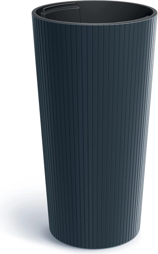 Lamia Slim antracitszürke virágcserép kivehető betéttel