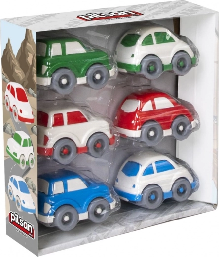 Mini műanyag kisautók a legkisebbeknek – 6 darabos készlet