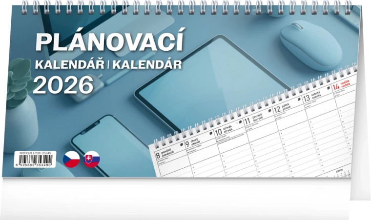 Notique asztali tervező naptár 2026, 25 x 12,5 cm