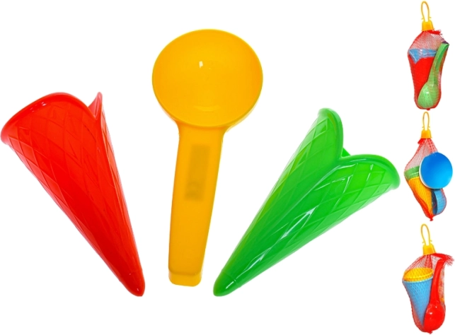 Fagylalt homokozókészlet 12,5 cm hálóban