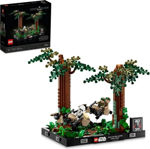 Lego Star Wars dioráma: üldözés speeder bike-on Endoron