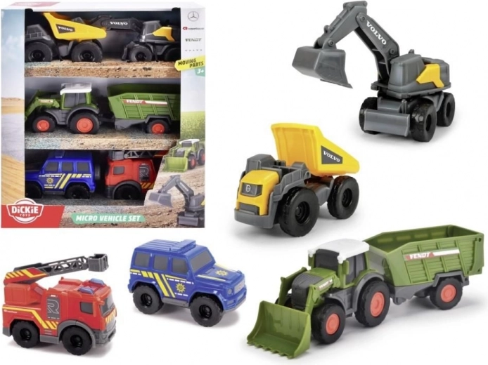 Dickie Toys City Micro járműkészlet, 6 db