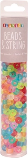 Playbox színes gyöngyök tubusban 250 db – matt