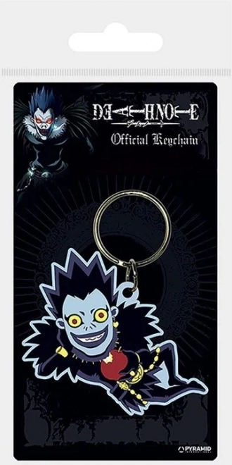 Gumiból készült kulcstartó Death Note motívummal