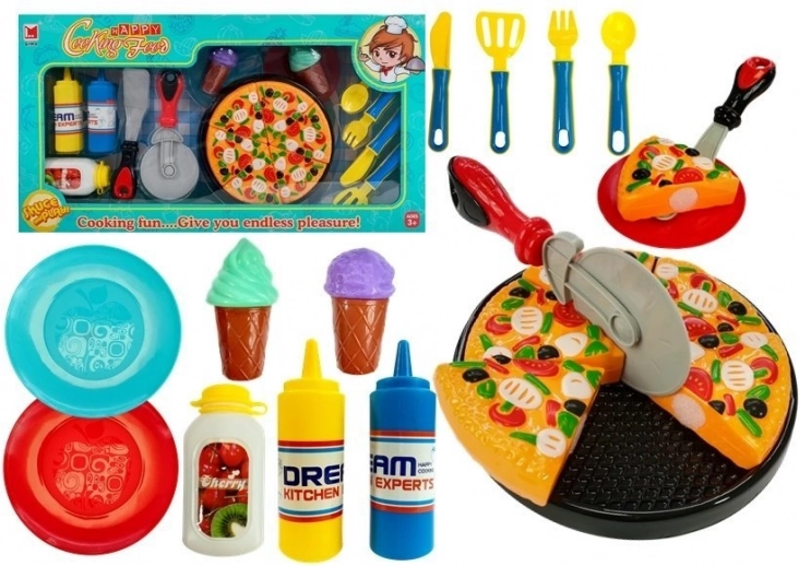 gyermek főzőkészlet pizza és fagylalt 20 darab
