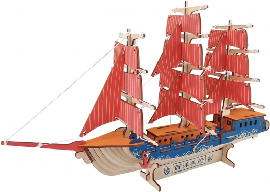 Woodcraft fa 3D puzzle európai vitorláshajó