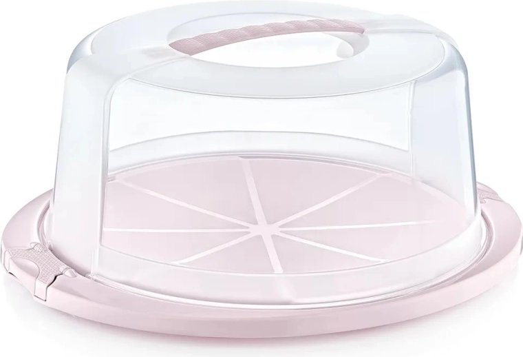 Kerek tortatároló doboz Nordic Pink 33,5 × 38 × 17 cm