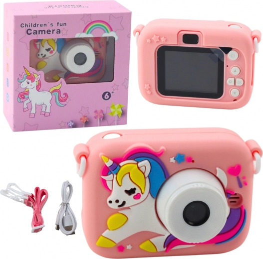 Unikornis rózsaszín gyerek digitális fényképezőgép