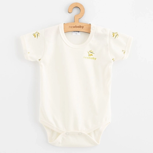 New Baby Olivy bio pamut rövid ujjú baba body, 74-es méret (6–9 hónap)