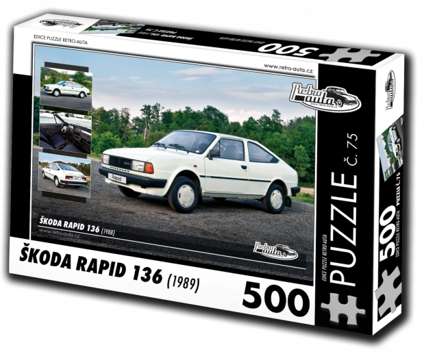 Retro-autók puzzle Škoda Rapid 136 (1988) – 500 darab