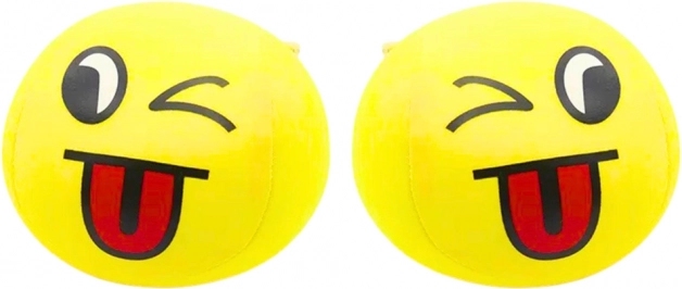 Puha Emoji labda, sárga 9 cm