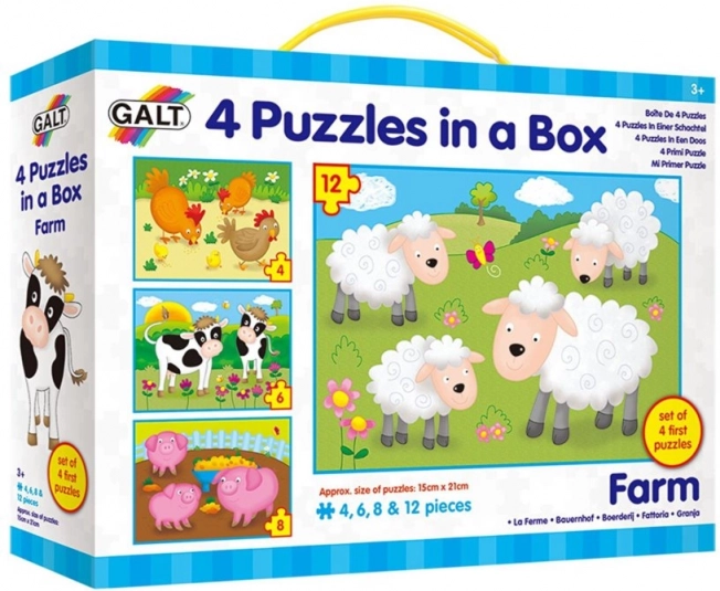 4 az 1-ben háziállatos puzzle gyerekeknek 3+