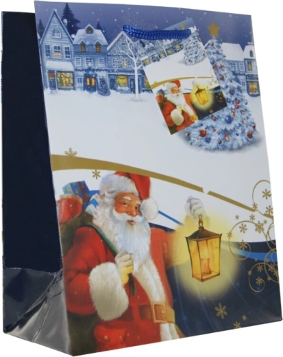 Karácsonyi ajándéktáska Mikulás (Santa Claus) motívummal, közepes (A5), assort 5 motívum - 1 db