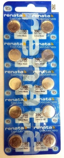 Renata 390 óragyári elem 1,55 V, 60 mAh, 10 db-os csomag
