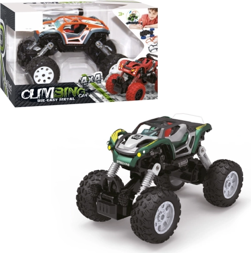Csavarozható kisautó 1:32, 4WD hajtással és felhúzós pull-back funkcióval
